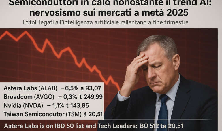 Semincoduttori calano in borsa