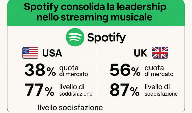 Spotify consolida la sua leadership nello streaming musicale