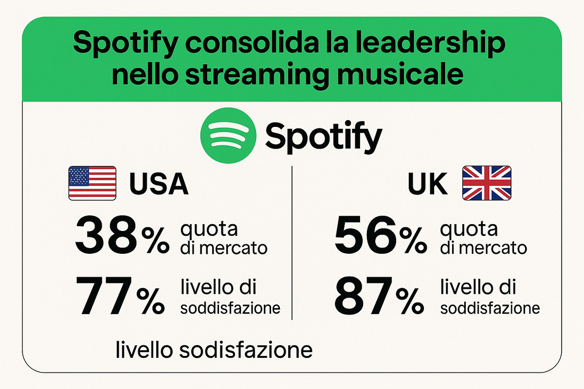 Spotify consolida la sua leadership nello streaming musicale