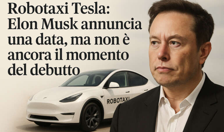 Elon Musk fissa il lancio “tentativo” del Robotaxi Tesla