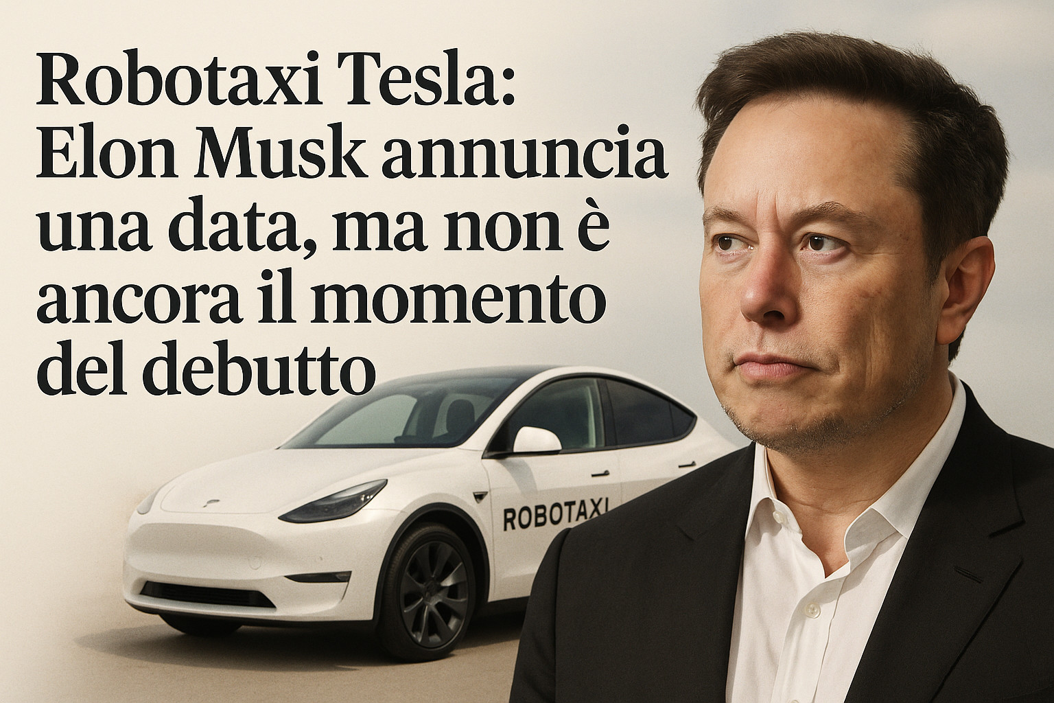Elon Musk fissa il lancio “tentativo” del Robotaxi Tesla